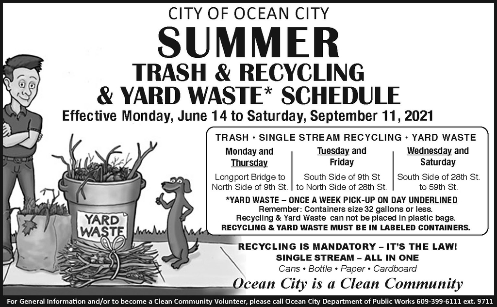 2021 Summer Trash & Recycling Schedule Fox Real Estate